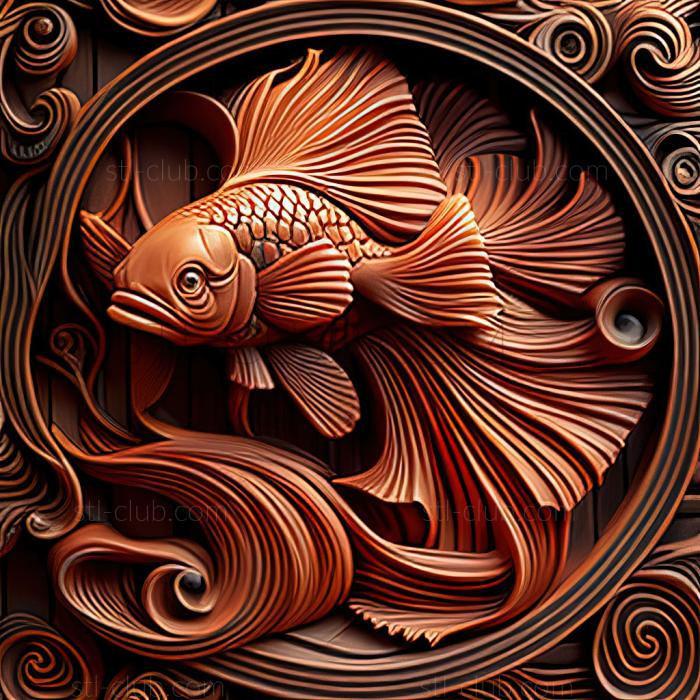 st Poster fighting fish fish